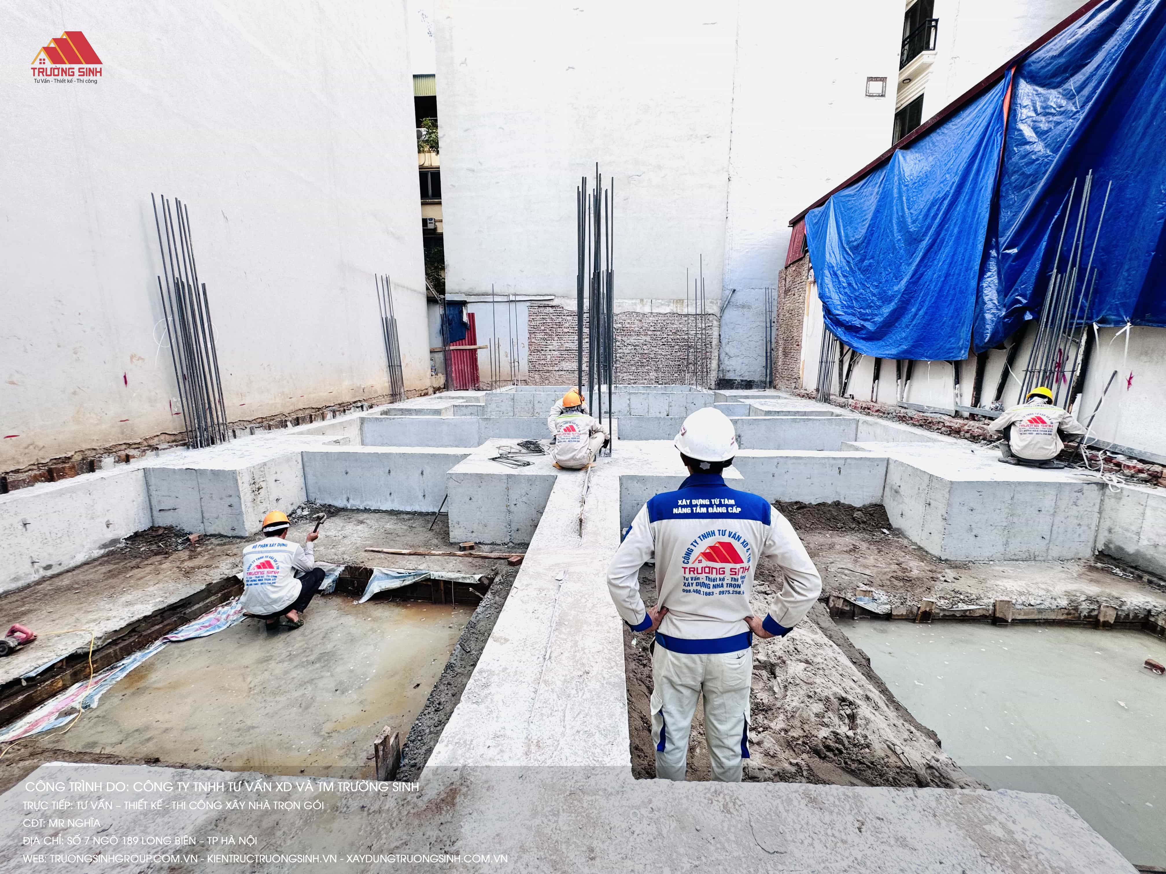 Phần móng được kiểm tra, nghiệm thu đầy đủ trước khi bước sang các công đoạn tiếp theo